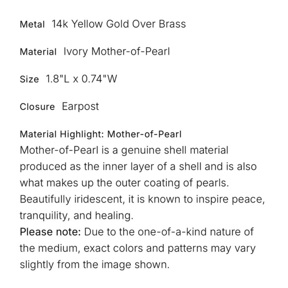 🎁 Kendra Scott Danielle Gold Convertible Link Earrings White Mother-of-Pearl NWT - Picture 11 of 11